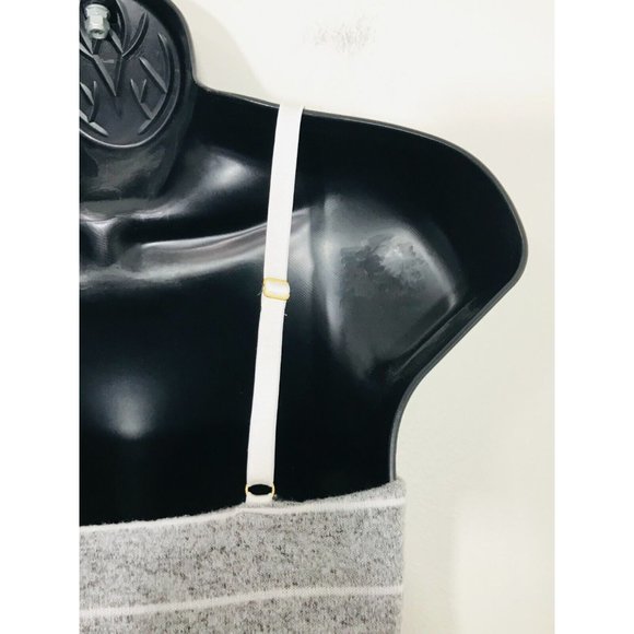 BEACH BUNNY Swimwear Peyton Bodysuit‎ Grey Cheeky Bow Keyhole, S NWT - Picture 7 of 12